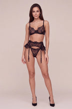 Angel Floral Lace Balconette 3-Piece Lingerie Set - view 5