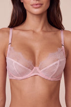 Bella Pink Lace High-Waisted 4-Piece Lingerie Set - view 3