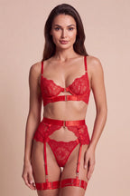 Elodie Red 4-Piece Lingerie Set - view 1