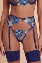 Harper Blue Tulle 4-Piece Lingerie Set - view 6
