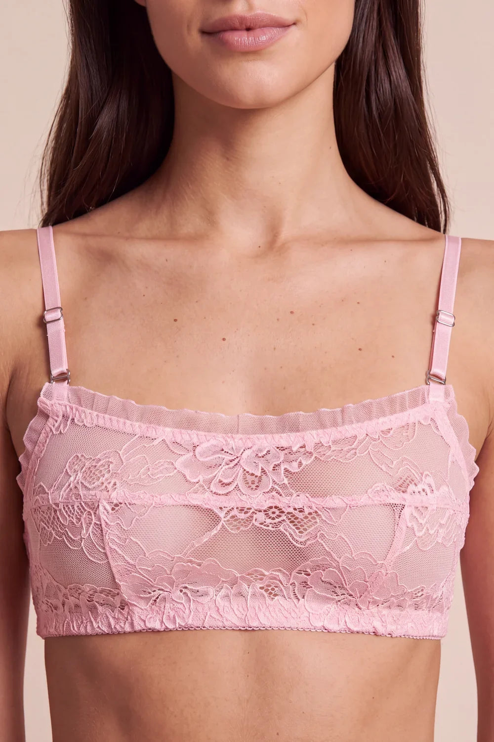 Maé Pink Lace Bralette 2-Piece Lingerie Set - view 3