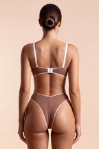 Polina Brown High-Waisted 2-Piece Lingerie Set - view 4
