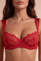 Roma Red Lace High-Waisted 4-Piece Lingerie Set - view 3