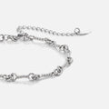 Figaro Silver Knot Chain Bracelet