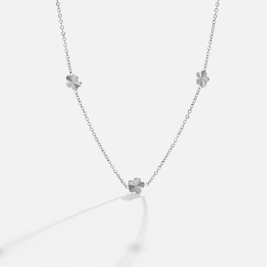Flower Power Silver Chain Necklace