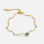 Yara Forest Flower Stone Gold Bracelet - view 3