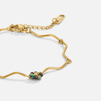 Yara Forest Flower Stone Gold Bracelet - view 1