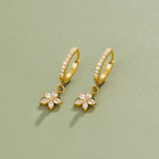 Tessa Gold Crystal Petal Drop Earrings - view 3