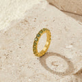 Gold Eternity Moonstone Ring