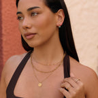 Zelda Gold Marquise Petal Drop Earrings - view 5