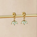 Gold Marquise Petal Drop Earrings