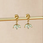 Zelda Gold Marquise Petal Drop Earrings - view 1
