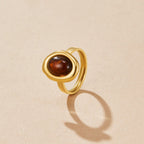 Lola Golden Amber Ring - view 3