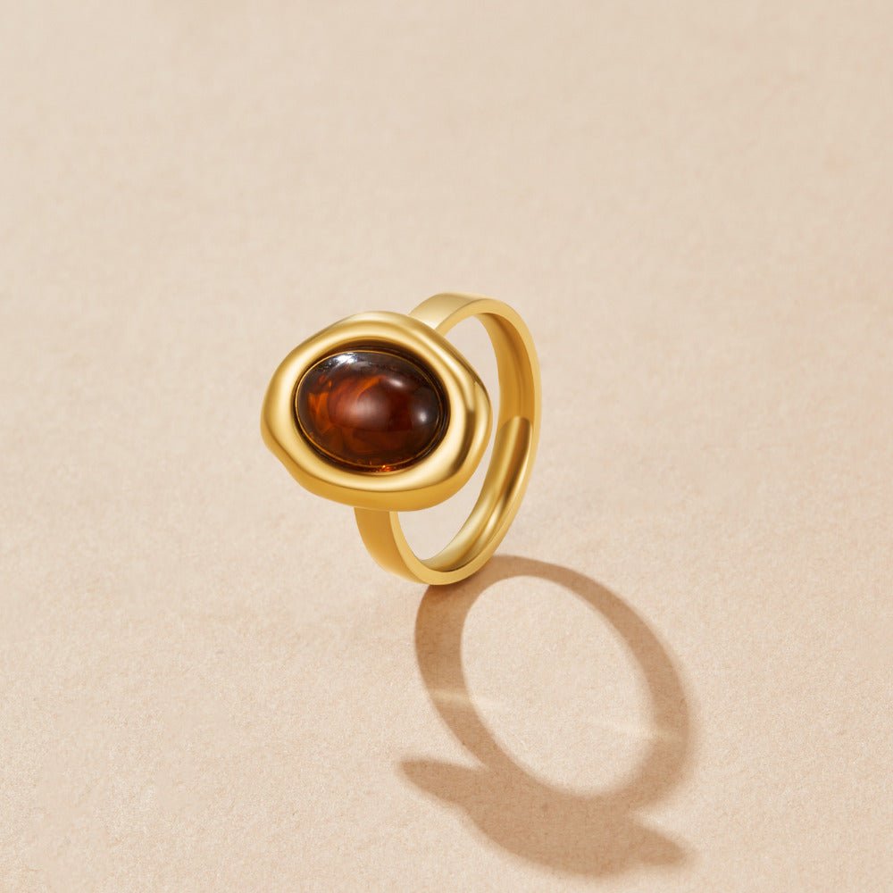 Golden Amber Ring