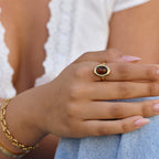 Lola Golden Amber Ring - view 2