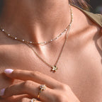 Yael Golden Blossom Pendant Necklace - view 2