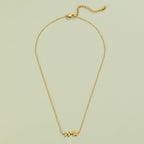 Greta Golden Crystal Vine Necklace - view 3