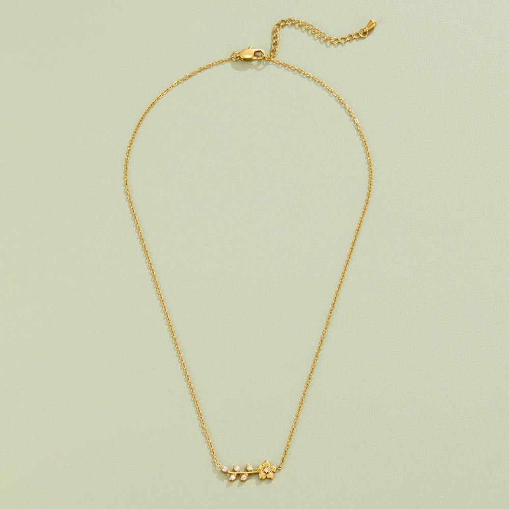 Golden Crystal Vine Necklace