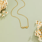 Greta Golden Crystal Vine Necklace - view 1