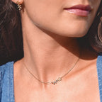 Greta Golden Crystal Vine Necklace - view 2