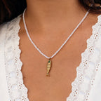 Kaia Golden Fish Pearl Necklace - view 2