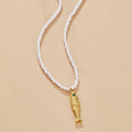 Golden Fish Pearl Necklace