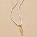 Kaia Golden Fish Pearl Necklace - view 1