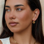 Willa Golden Flower Puff Earrings - view 4