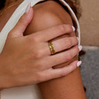 Hella Gold Stacked Ring Set - view 2