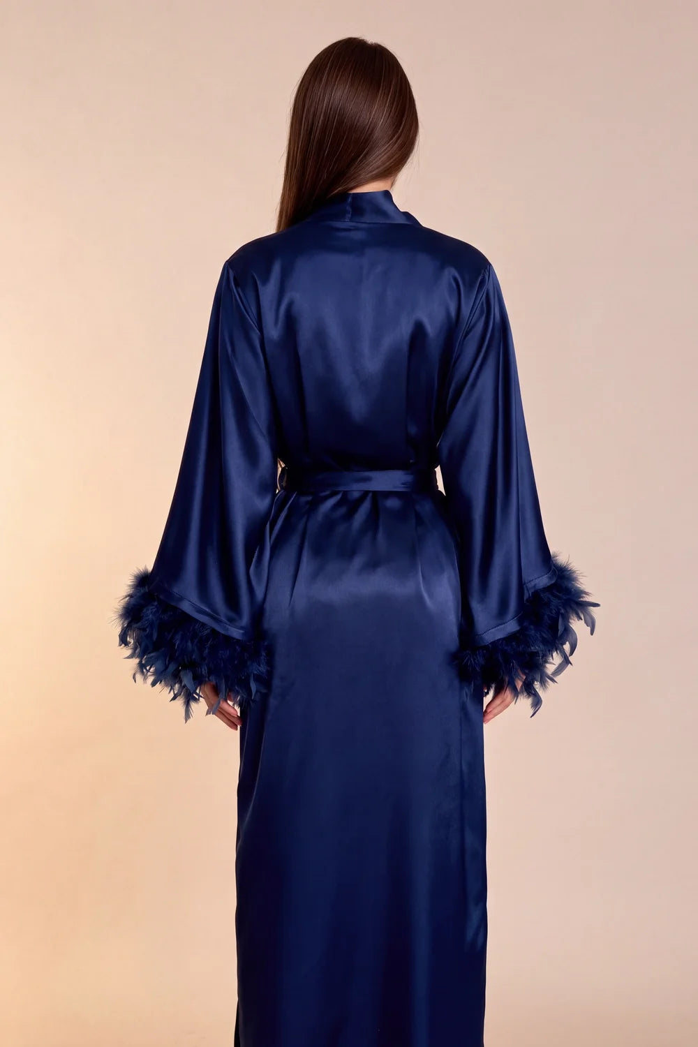 long Satin Kimono Robe - view 4