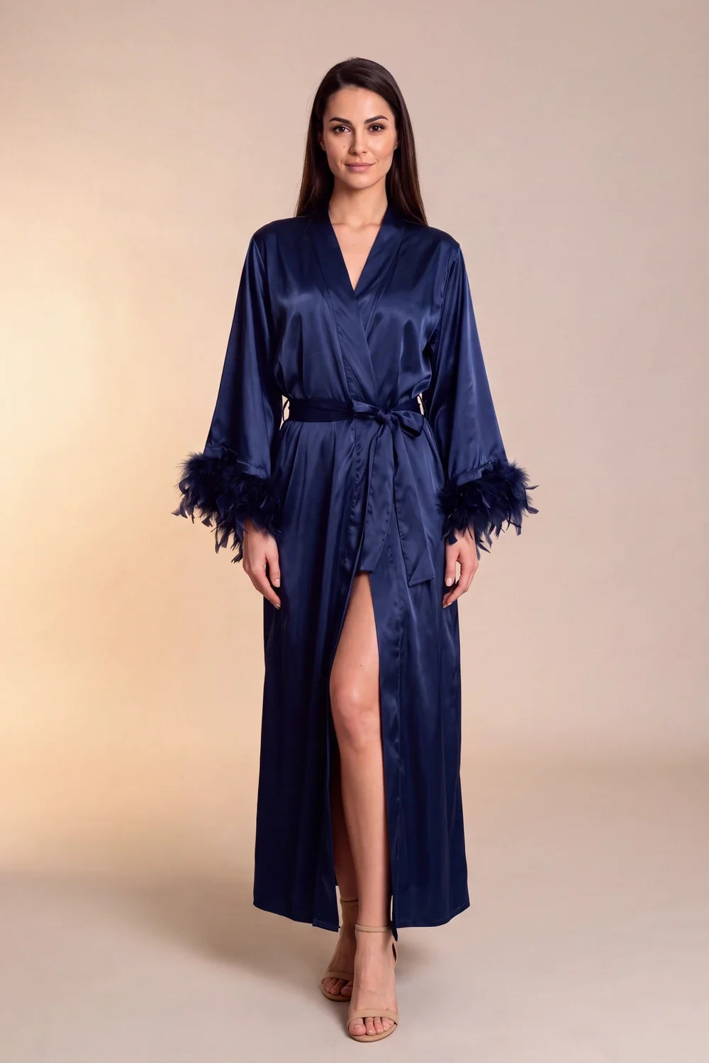 long Satin Kimono Robe - view 5