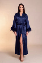 long Satin Kimono Robe - view 5
