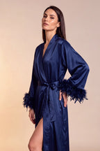 long Satin Kimono Robe - view 8