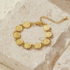 Lara Gold Medallion Bracelet - view 1