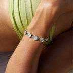 Lara Silver Medallion Bracelet - view 2