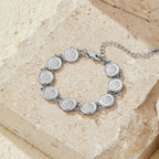 Lara Silver Medallion Bracelet - view 1