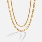 Reina Layered Figaro Chain Necklace - view 4