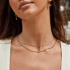 Reina Layered Figaro Chain Necklace - view 2