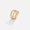 Layered Golden Bamboo Ring