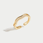 Juni Layered Gold And Crystal Ring - view 6