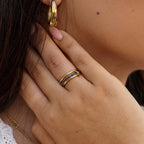 Kaili Layered Blue Crystal Ring - view 2