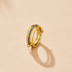 Kaili Layered Blue Crystal Ring - view 3