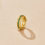 Kaili Layered Green Crystal Ring - view 3