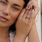 Kaili Layered Green Crystal Ring - view 4