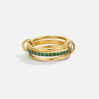 Kaili Layered Green Crystal Ring - view 1