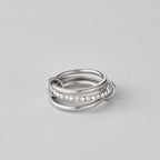 Kaili Layered Silver Ring - view 1
