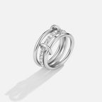 Kaili Layered Silver Ring - view 4