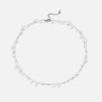Tori Layered Silver Pearl Necklace - view 2
