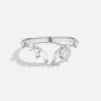 Lily Crystal Silver Vine Ring - view 3