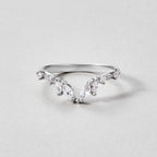 Lily Crystal Silver Vine Ring - view 1